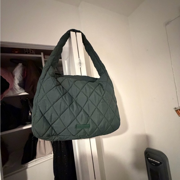 Poppy & Peonies Forest Green Quilted Bag - Picture 2 of 4